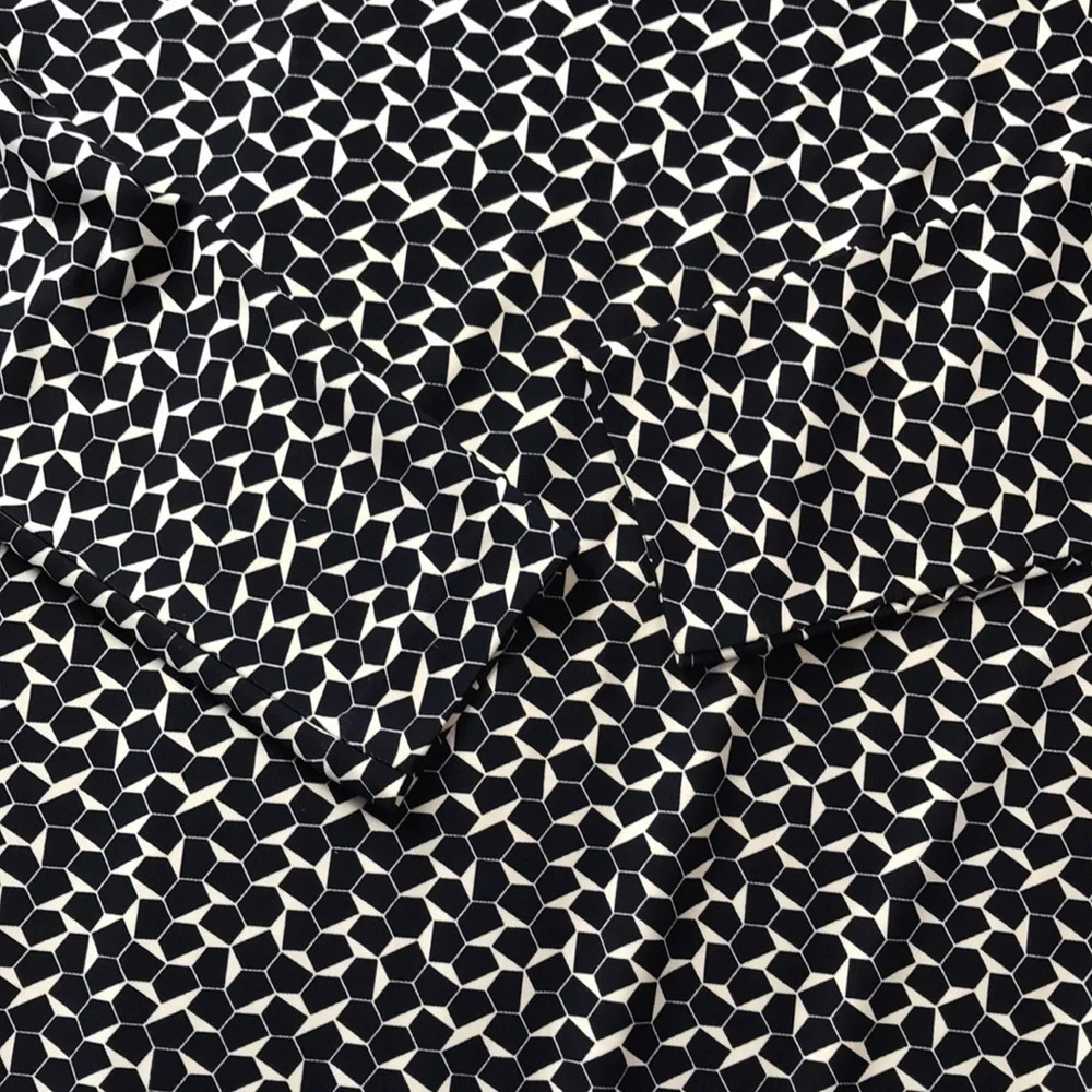 Tory Burch Geometric Long Sleeve Navy Sheath Dress Size Medium